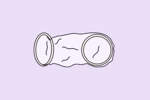 Illustration of a female condom