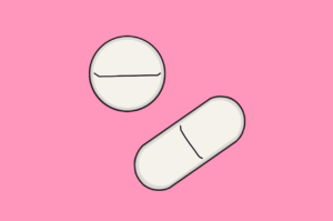 illustration of two pills