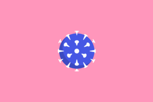 illustration of genital herpes cell
