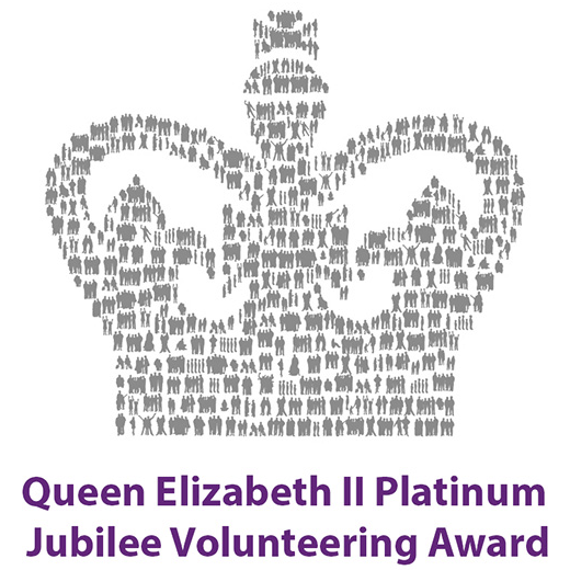 Logo for Queen Elizabeth II Platinum Jubilee Volunteering Award