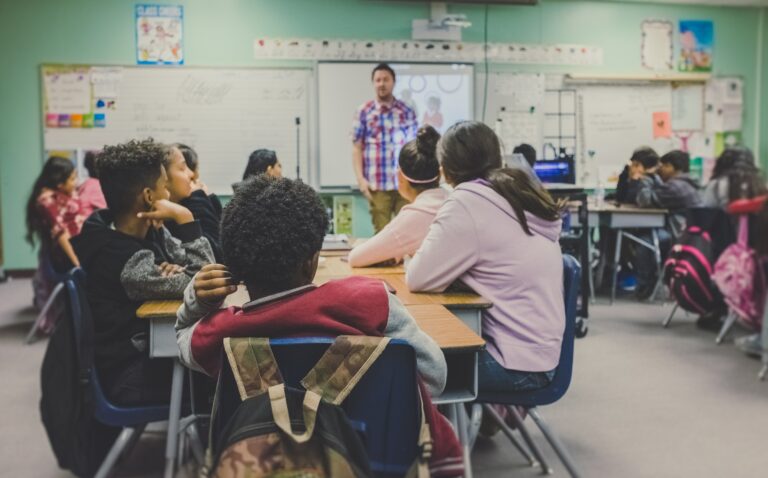 classroom of young people