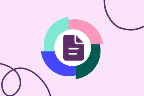 Document with multicoloured sections around it to represent inclusion