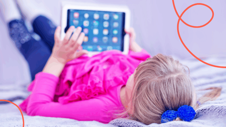 Girl on ipad