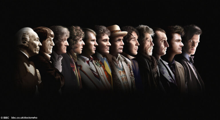 Image showing all 12 Doctors from Doctor Who up until 2013