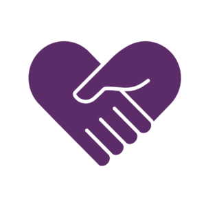 Two hands showing support