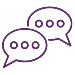 icon of two speech bubbles