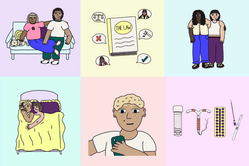 6 illustrations based on relationships and sex