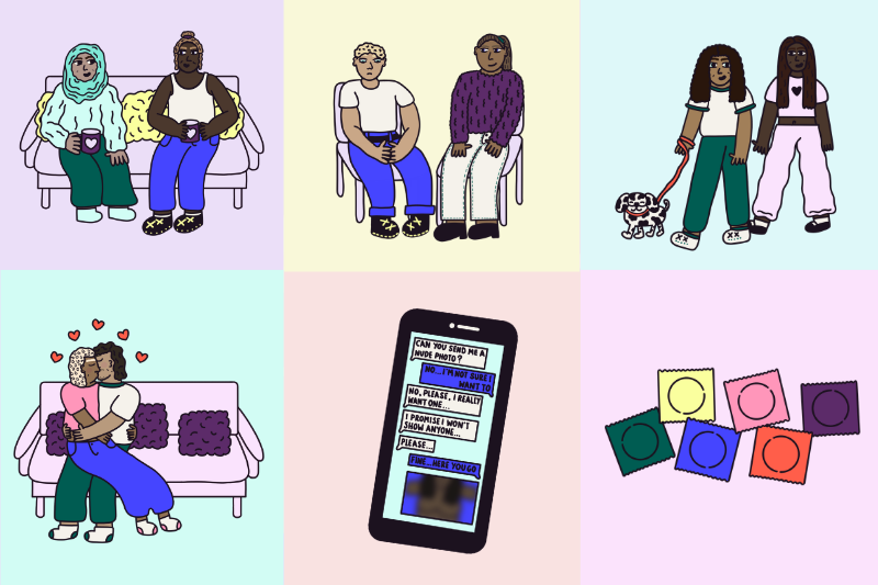 6 illustrations based on relationships and sex