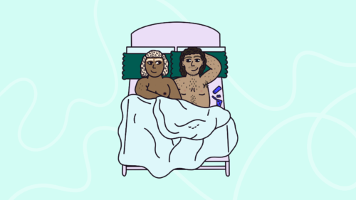 Two people in bed