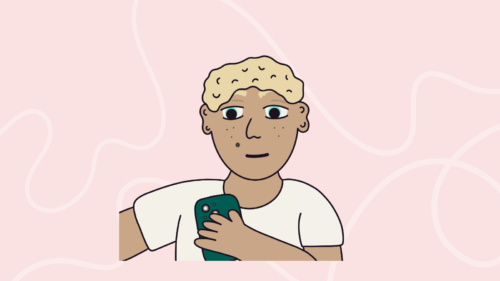 Young person on their phone