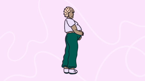 Illustration of a pregnant person