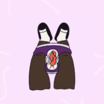 illustration of period blood on a pad