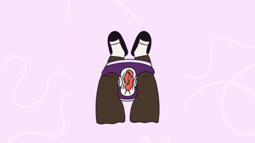 illustration of period blood on a pad