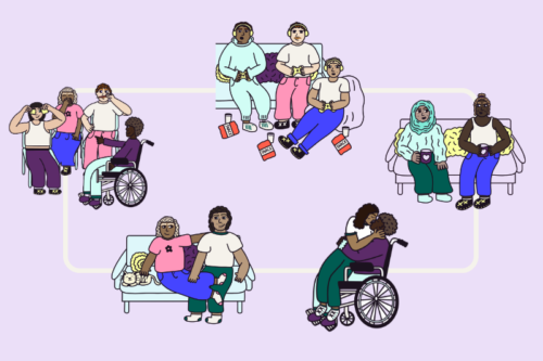 five illustrations all based on relationships