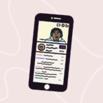 illustration of a phone showing a youtube video