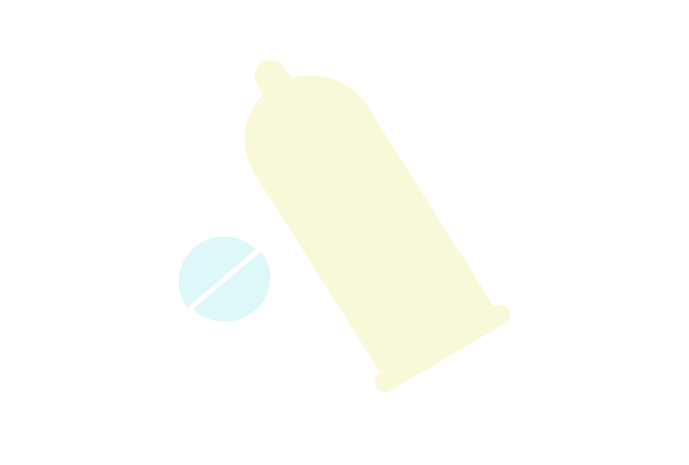 graphic showing a pill and a condom